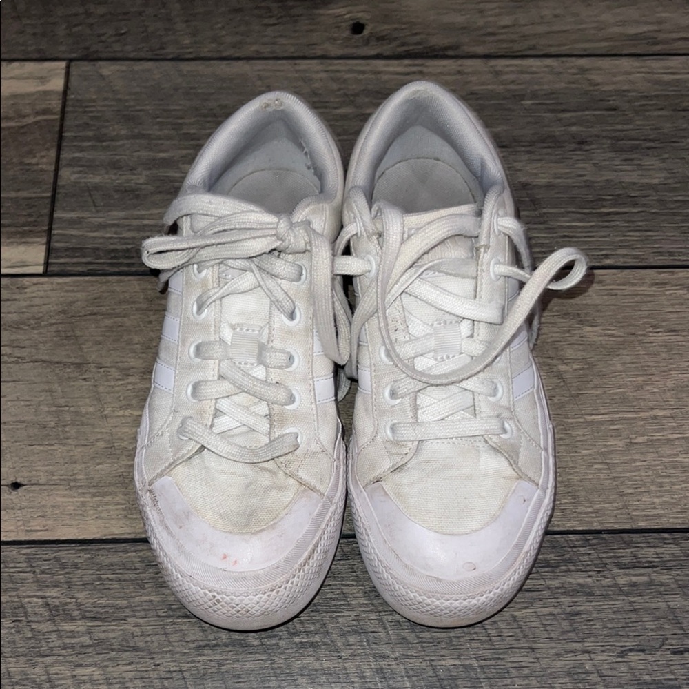 Classic White Lace-Up Sneakers